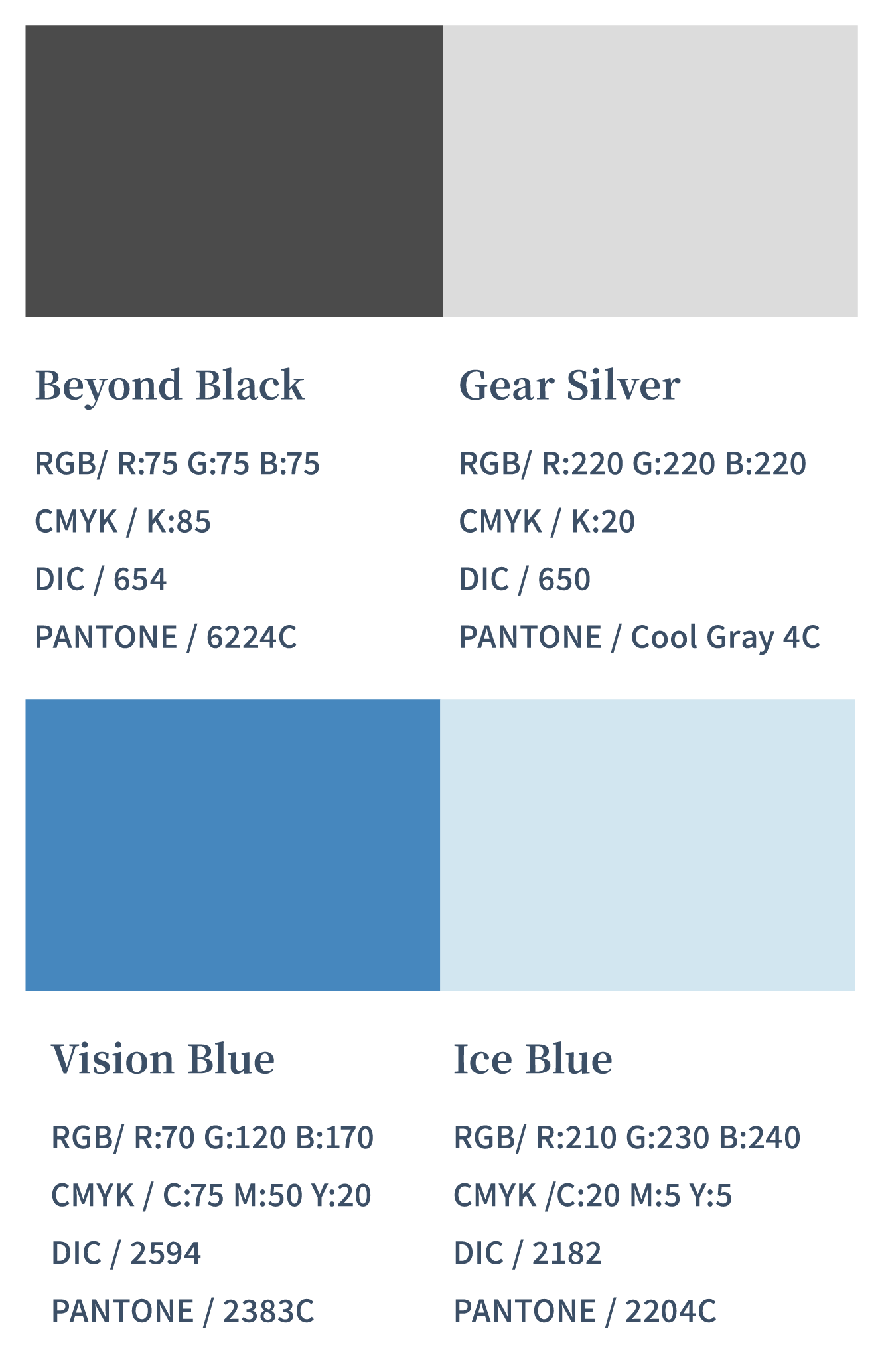 Beyond Black Gear Silver Vision Blue Ice Blue